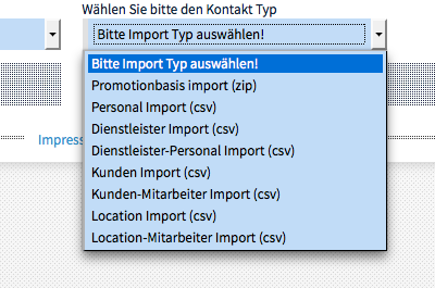 Neue Importfunktion